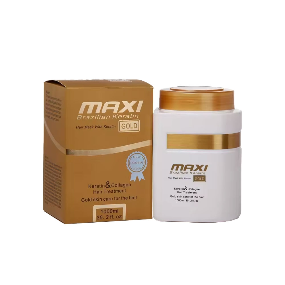 ماسک مو مکسی سری Brazilian keratin مدل GOLD حجم 1000 میل